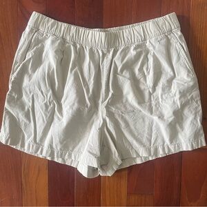 Uniqlo Cotton Shorts High Waisted, Drawstring, Size Large